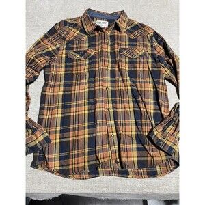 Cody James Shirt Men’s XL Yellow Plaid Button Down Long Sleeve Western Apparel